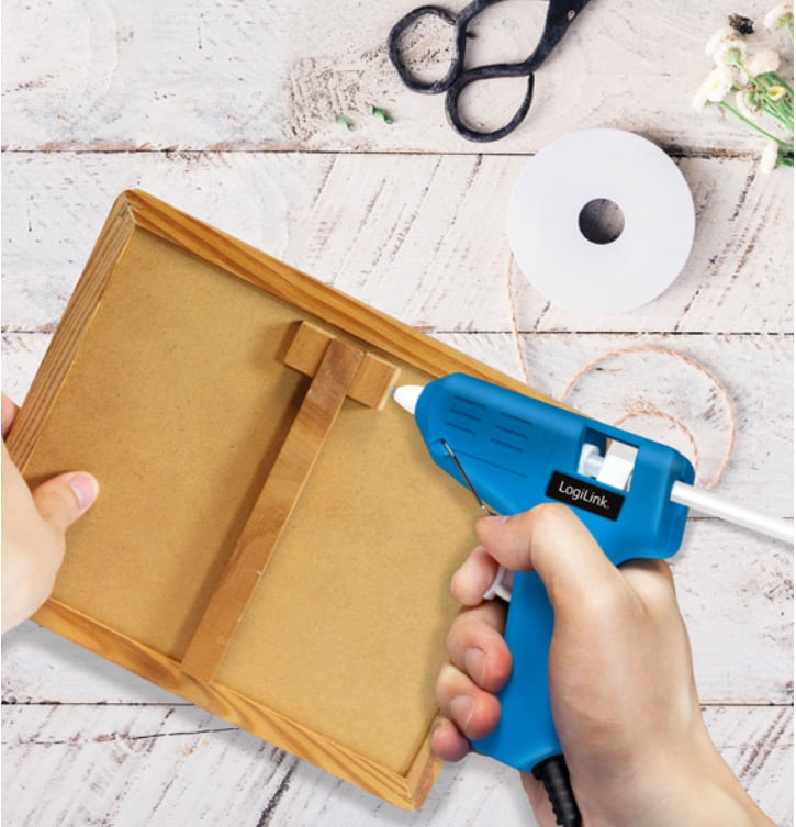 Mini pistola per Colla a Caldo, 10W, blu - Miniatura 7