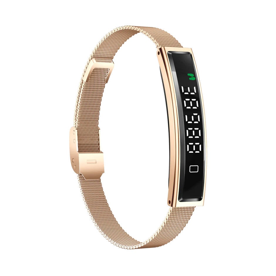 Bracciale Smart Fitness Bluetooth 5.3, Oro - Miniatura 7