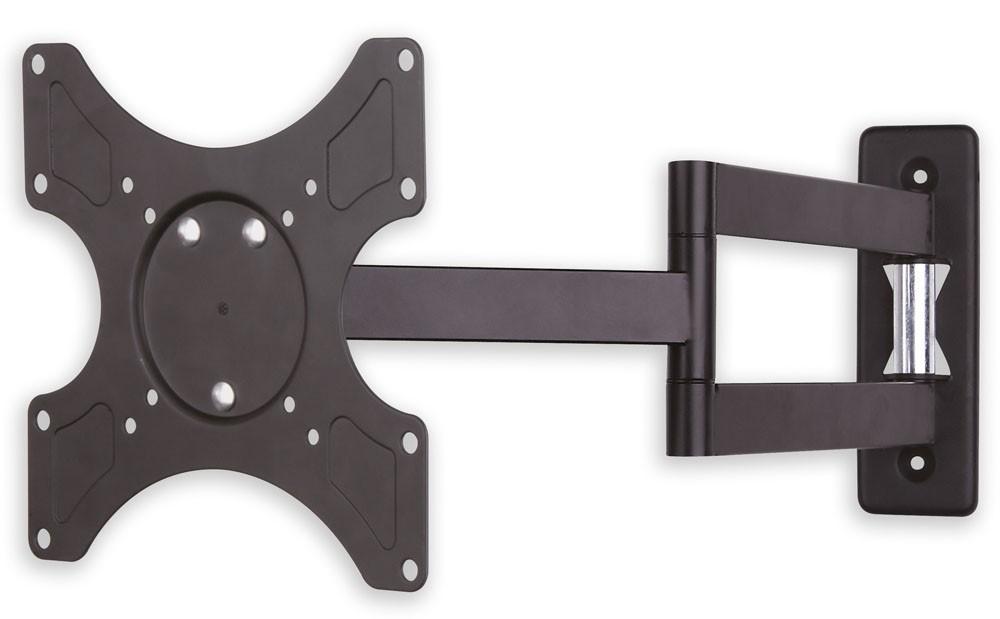 Supporto a muro per TV LED LCD 19-37'' inclinabile 3 snodi nero - Miniatura 7