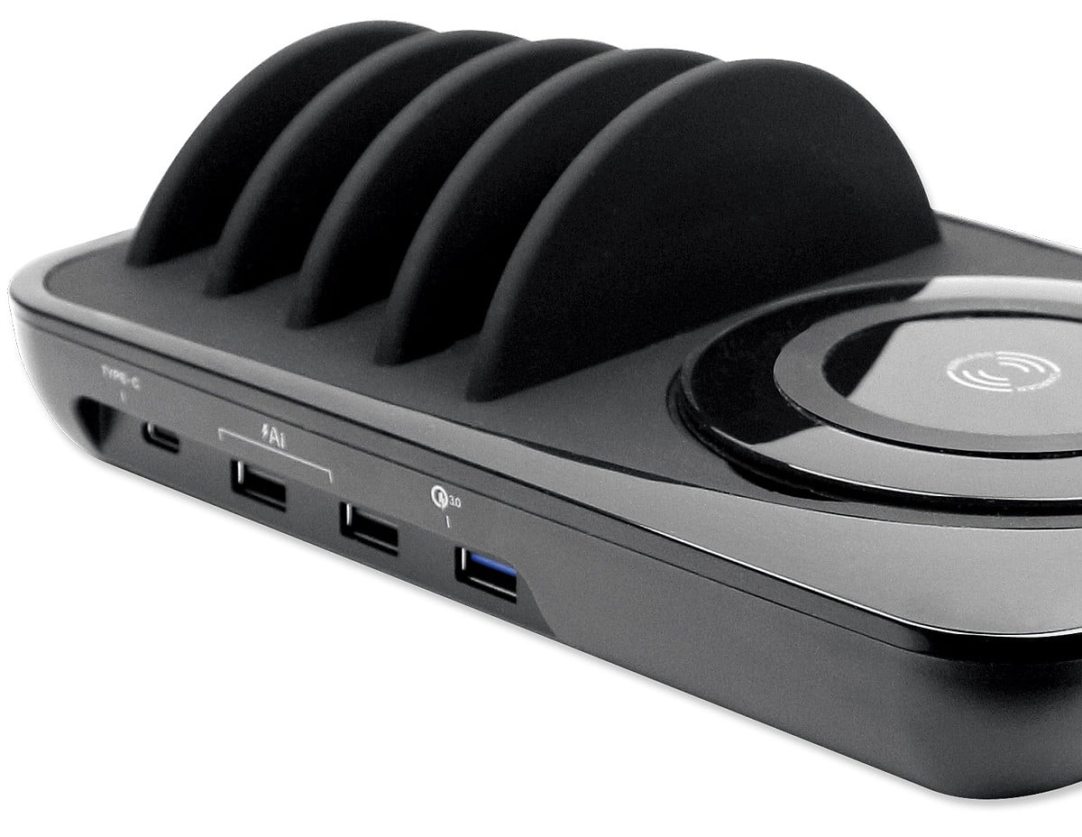 Docking Station USB 5 posti con Caricabatterie Wireless Removibile - Miniatura 7