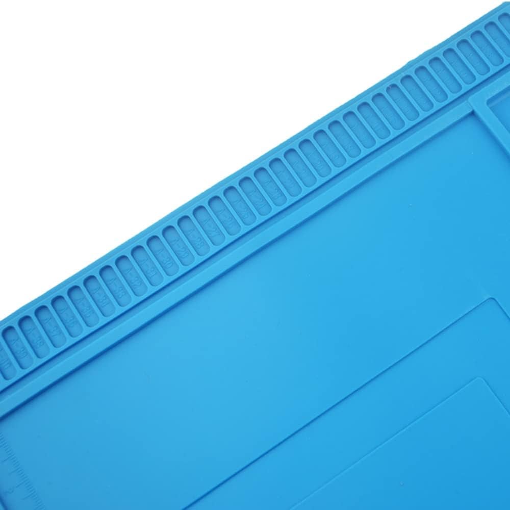 Tappeto da Saldatura e Riparazione Antiscivolo Magnetico 45 x 30 cm in Silicone Blu - Miniatura 7