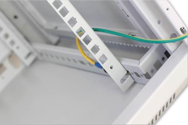 Armadio Rack 19'' a muro 9 unità due sezioni Grigio - Miniatura 7
