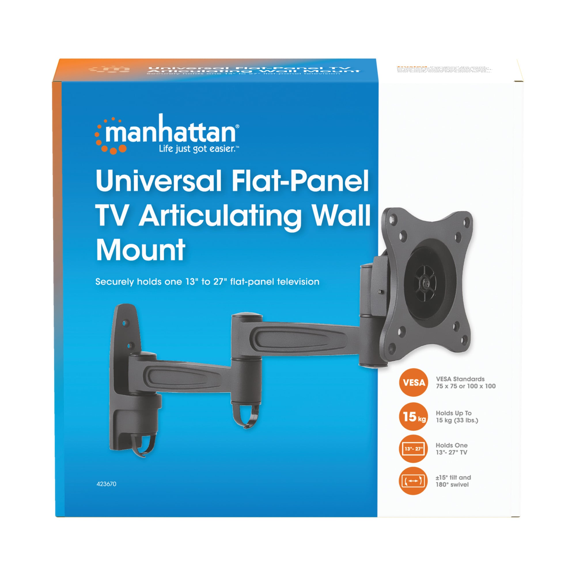 Supporto a Muro Universale Articolato per TV Flat-Panel - Miniatura 7