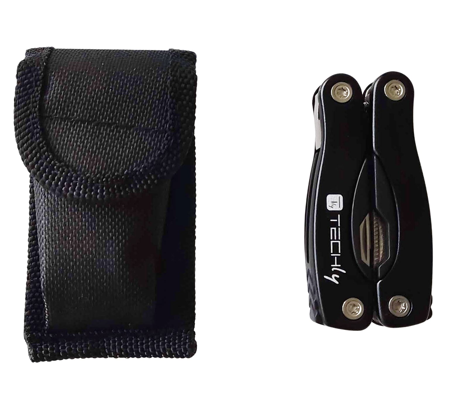 Mini Pinza Multiuso in Acciaio Inossidabile e Alluminio con Custodia - Miniatura 7