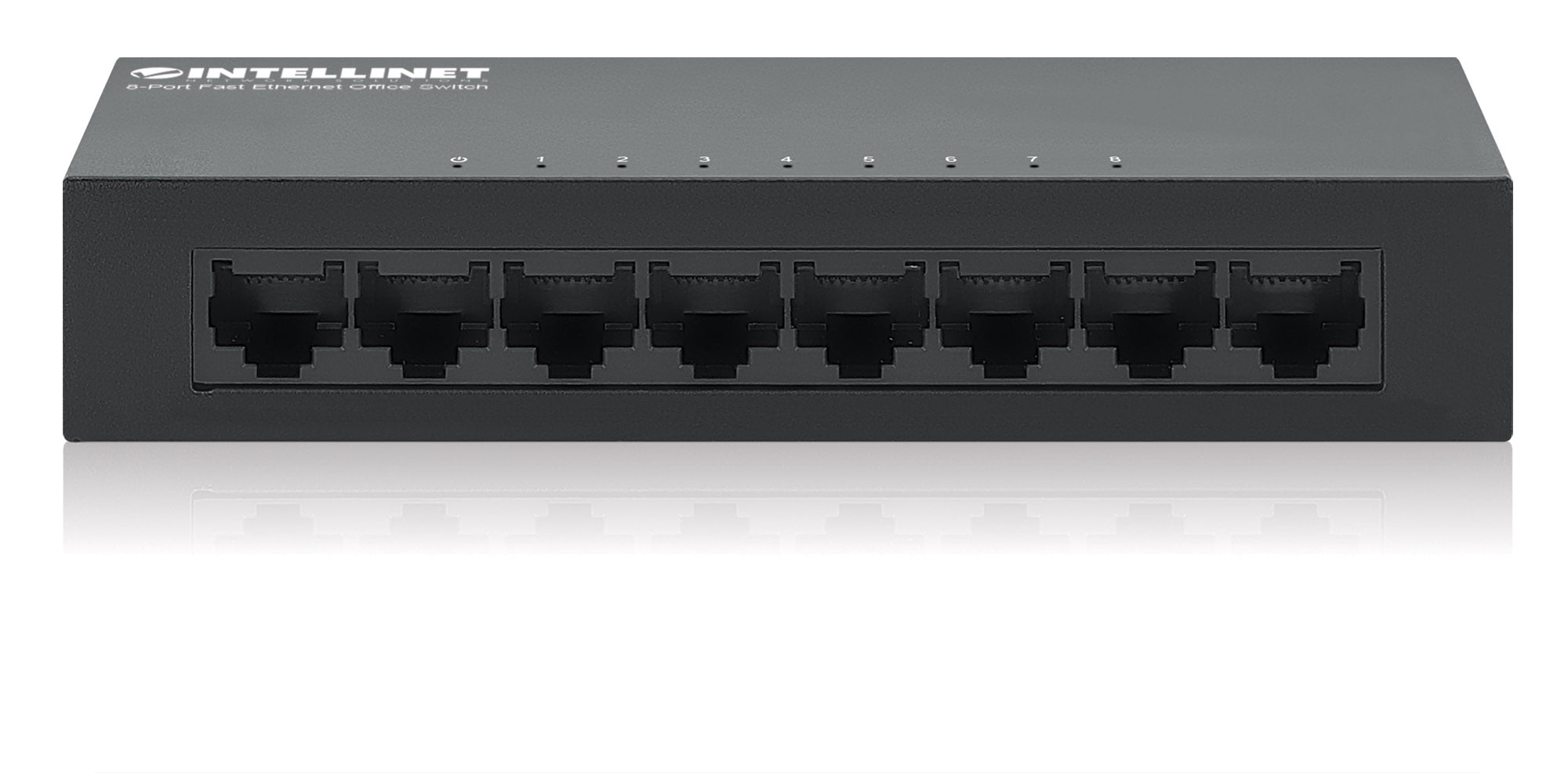 Switch Hub Ethernet 10/100Mbps 8 Porte Desktop in Metallo - Miniatura 7