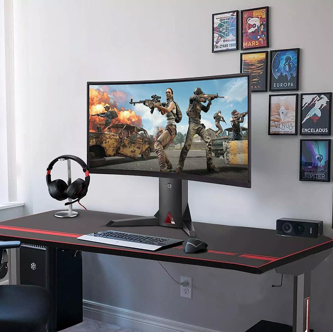 Supporto da Scrivania per Monitor Gaming LCD 17-32'' Nero - Miniatura 7