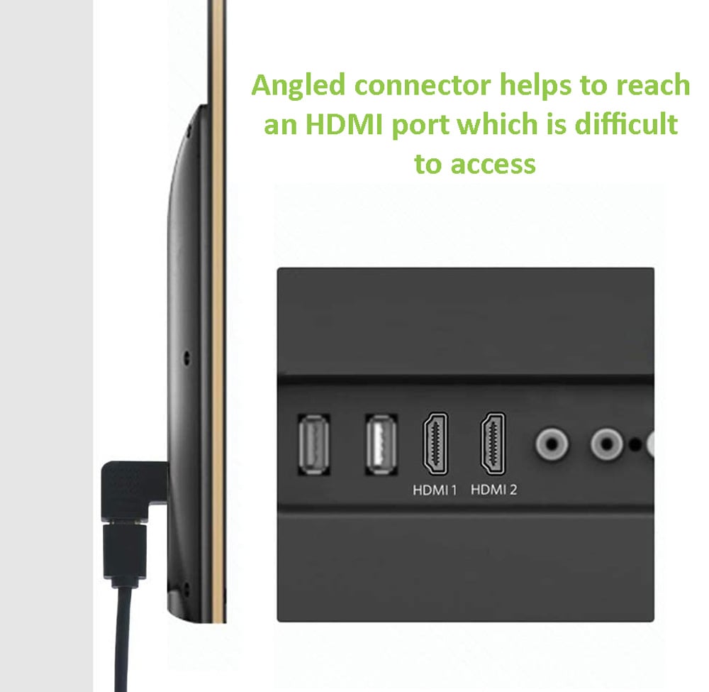 Adattatore HDMI Maschio / Femmina Angolato 270° - Miniatura 7