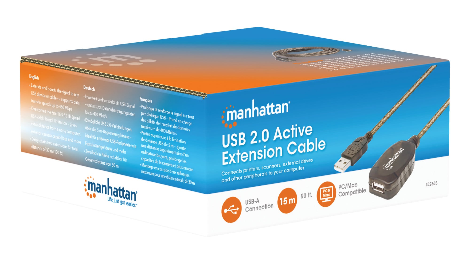 Cavo Prolunga Attivo USB 2.0 Hi-Speed 15 mt - Miniatura 7