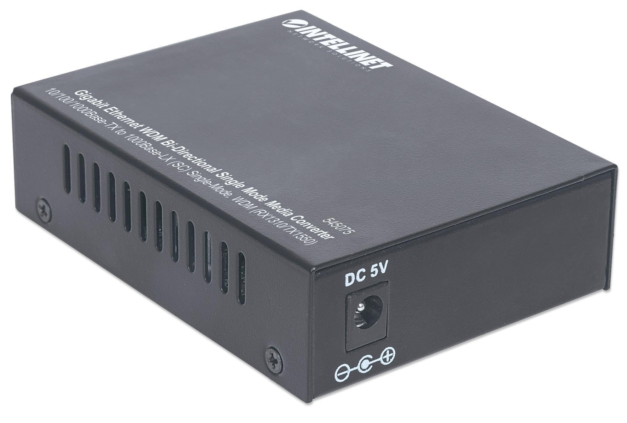 Media converter Gigabit Ethernet WDM Bidirezionale Single Mode RX1310/TX1550 - Miniatura 7
