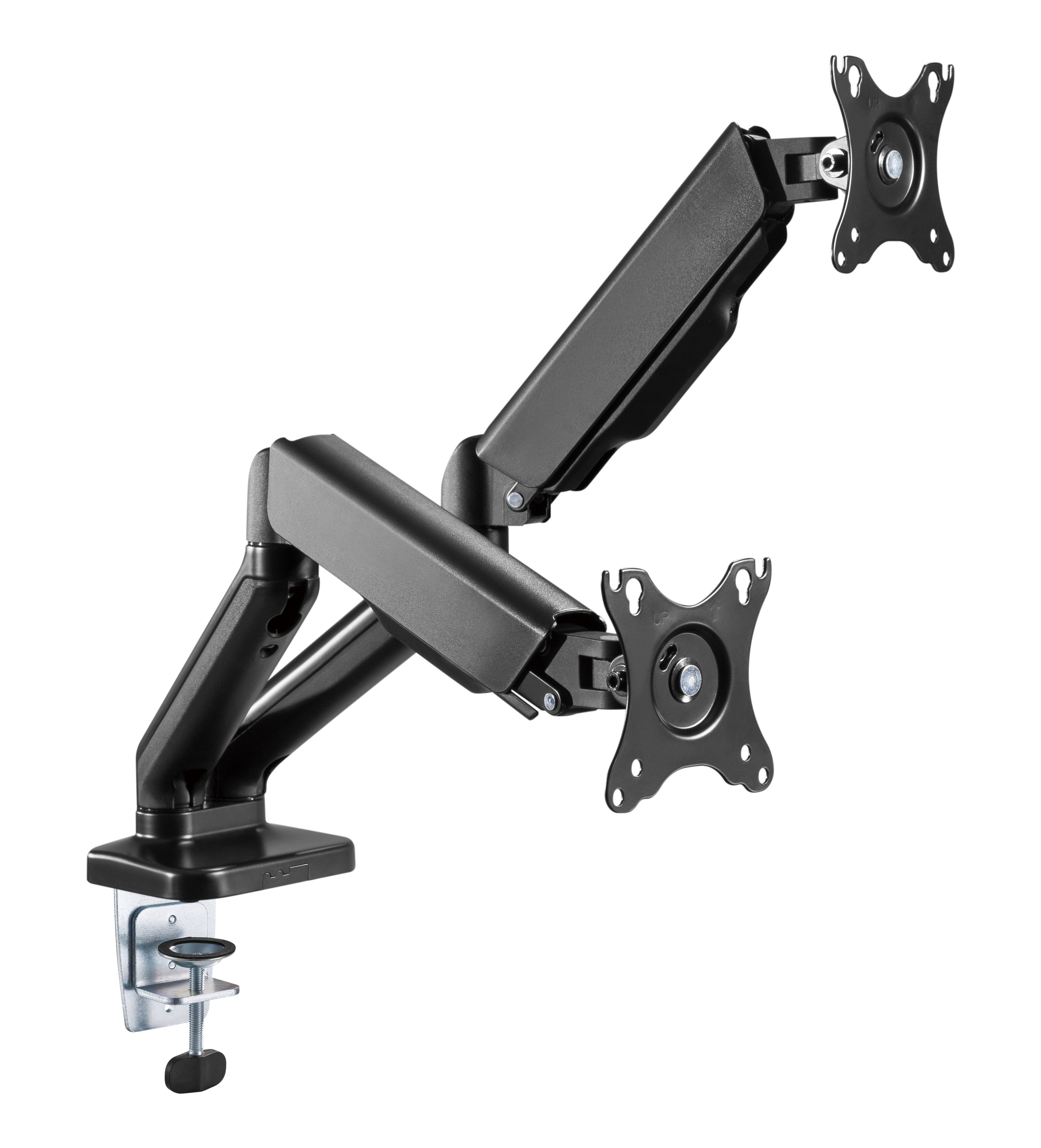Supporto da Scrivania Doppio Monitor 17-32'' con Molla a Gas Nero - Miniatura 7