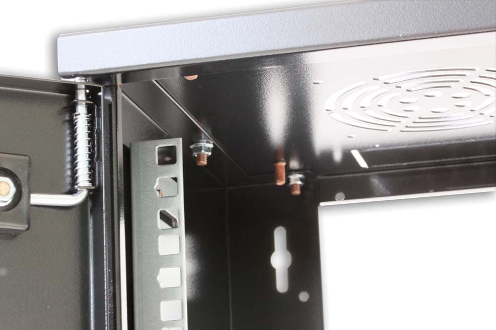 Armadio Rack 19'' a muro 10 unità prof. 400 Nero Assemblato - Miniatura 7