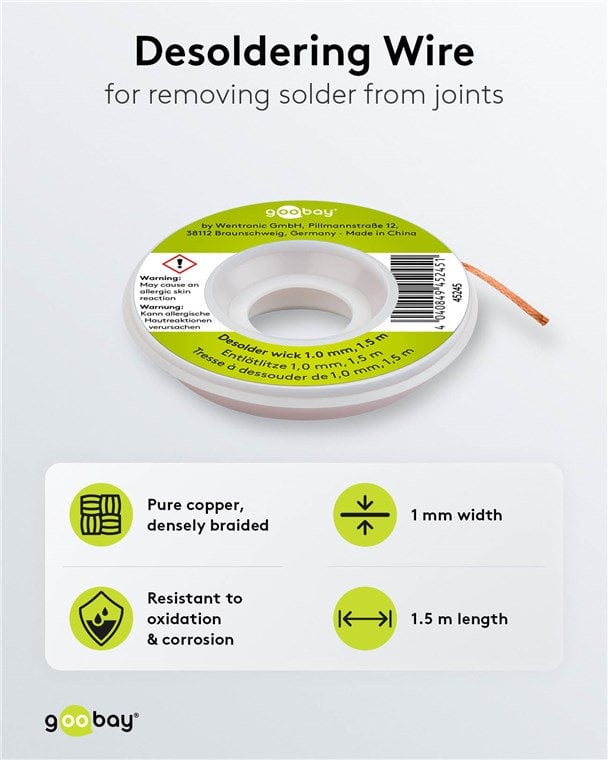 Dissaldatore in Bobina 1,5m con Stoppino 1,0 mm - Miniatura 7
