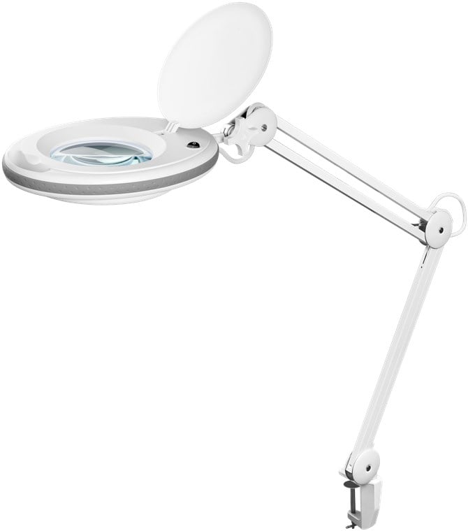 Lampada LED con Lente d'ingrandimento a 3 Diottrie 8W Attacco a Morsetto - Immagine 1