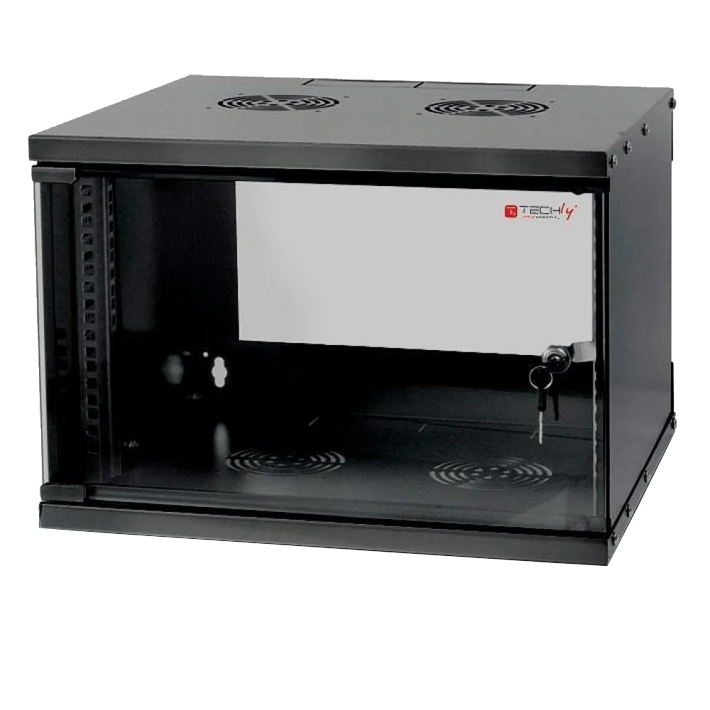 Armadio Rack 19'' a Muro 9U prof. 320 Nero Assemblato - Miniatura 8