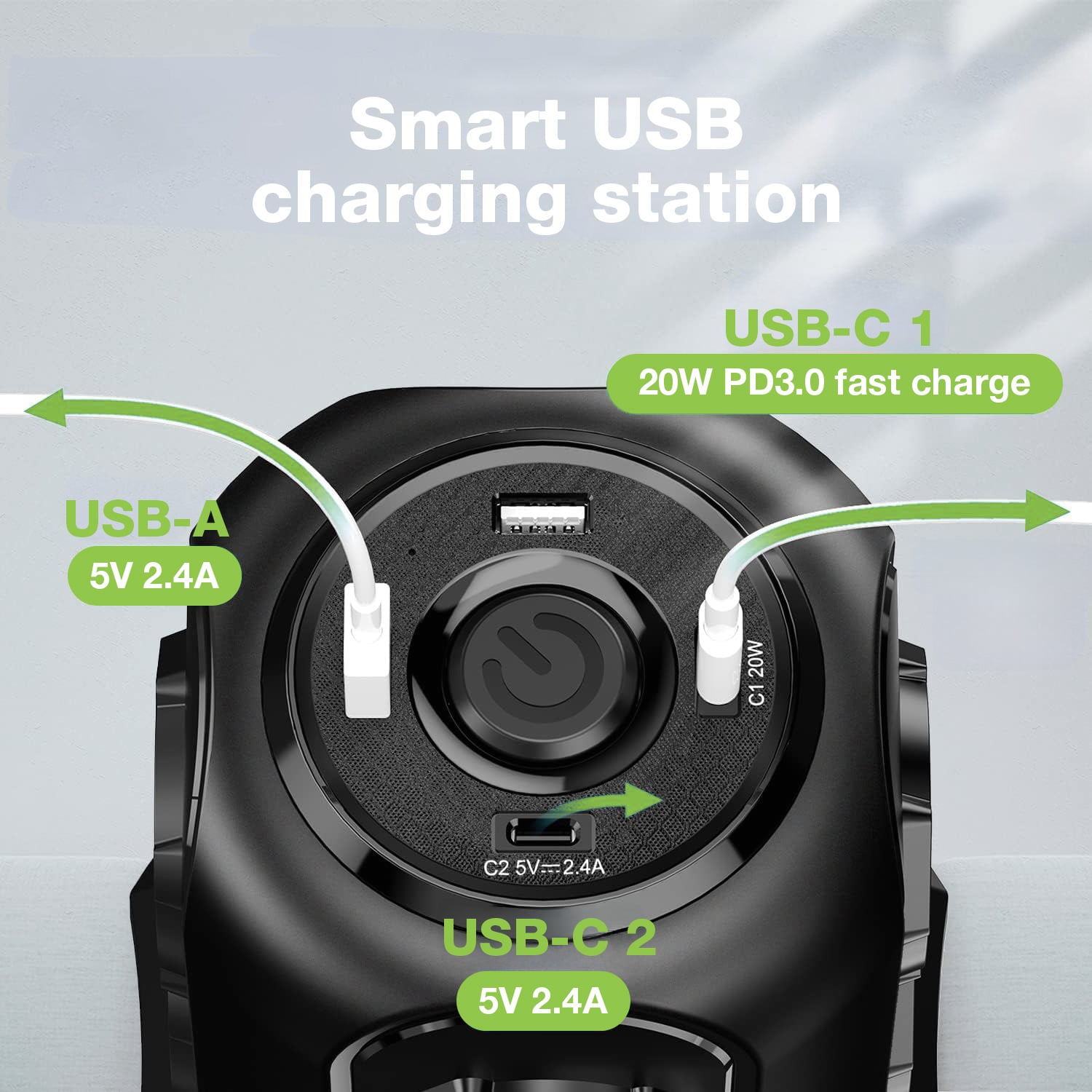 Multipresa da Tavolo a Torretta Salvaspazio 8 Posti Italiana Bipasso / Schuko 2 USB-A e 2 USB-C™ - Miniatura 8