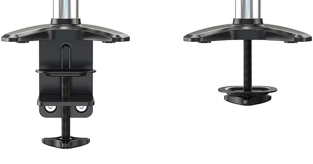 Supporto Tubolare a Gas da Scrivania per Monitor 15-27'' 360mm Nero - Miniatura 8