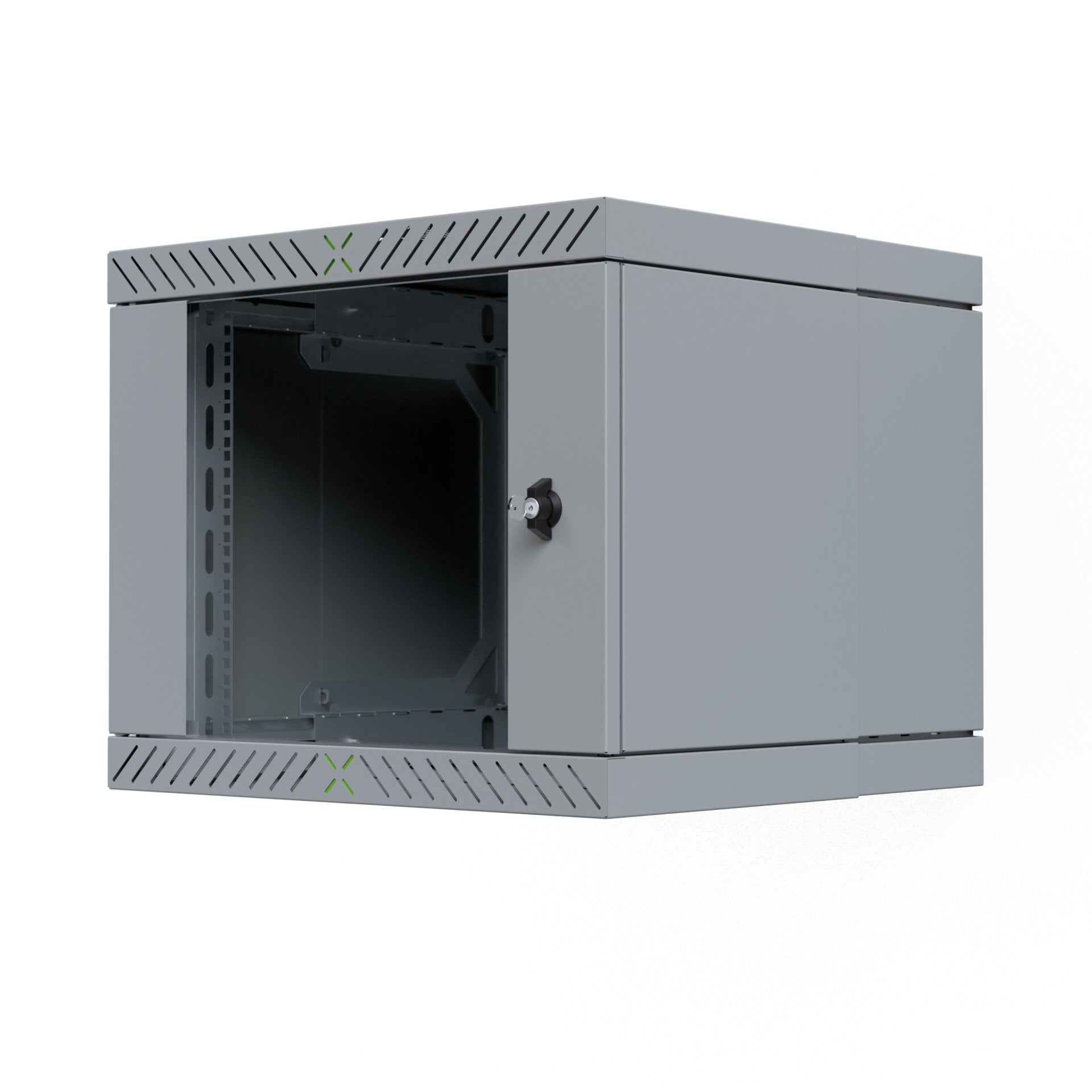 Armadio Rack 19'' a Muro 9U da Assemblare Profondità 400-600 mm Grigio - Miniatura 8
