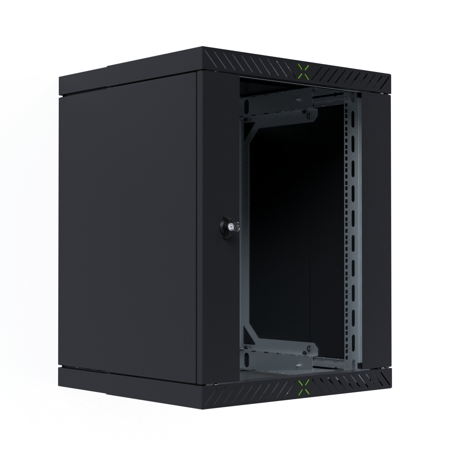 Armadio Rack 19'' a Muro 15U da Assemblare Profondità 400-600 mm Nero - Miniatura 8