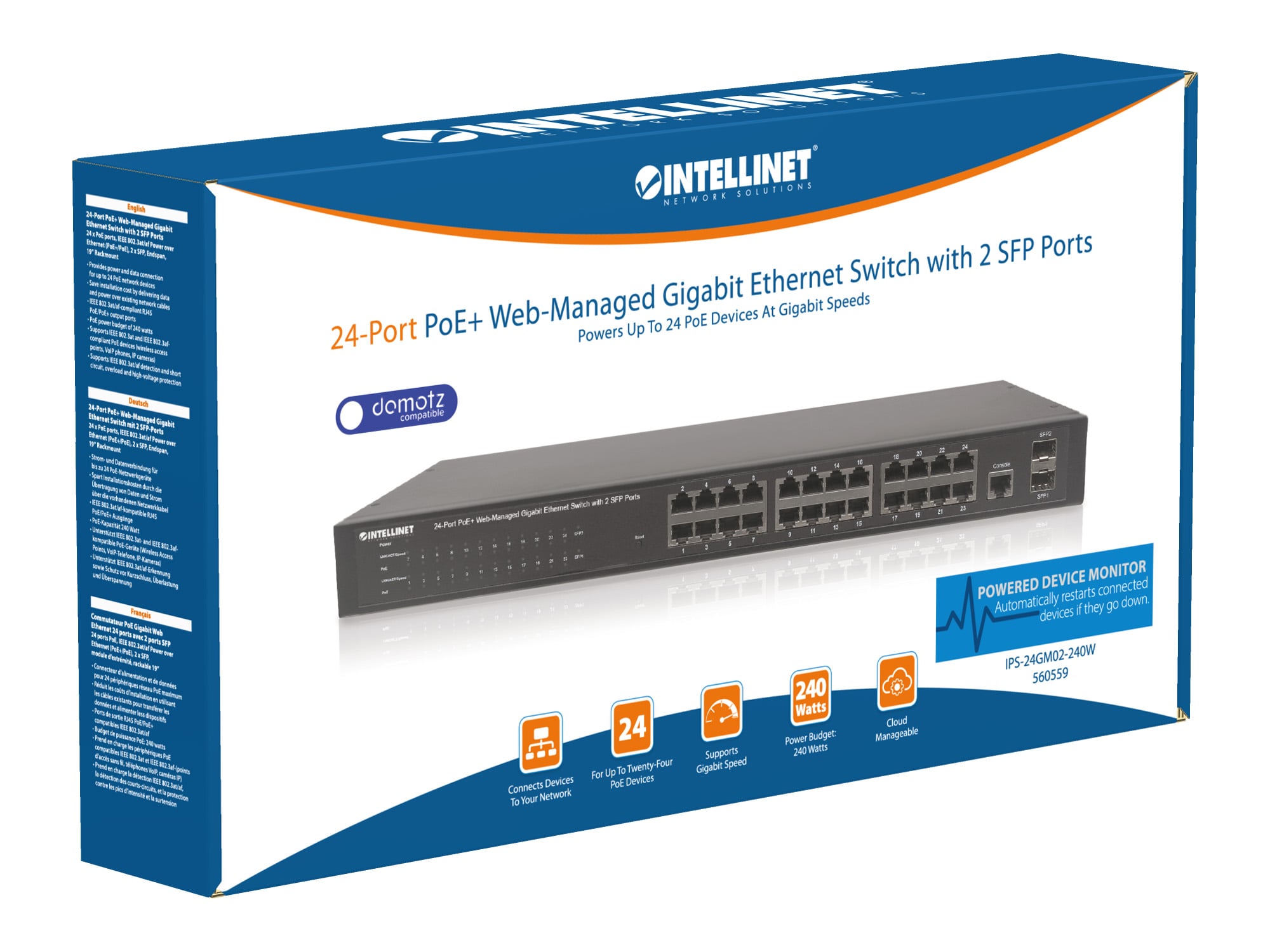 Switch 24 Porte PoE Web-Managed Gigabit Ethernet con 2 Porte SFP - Miniatura 8