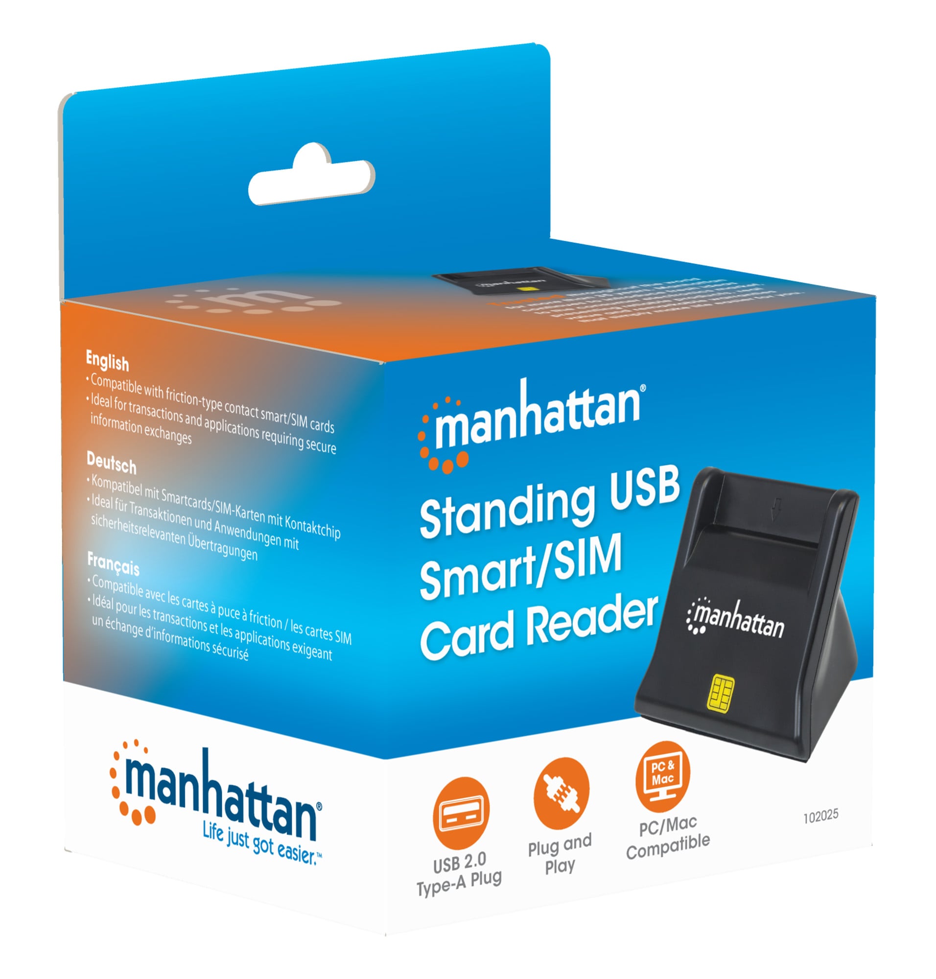 Lettore di Schede Smart SIM Desktop Nero - Miniatura 8