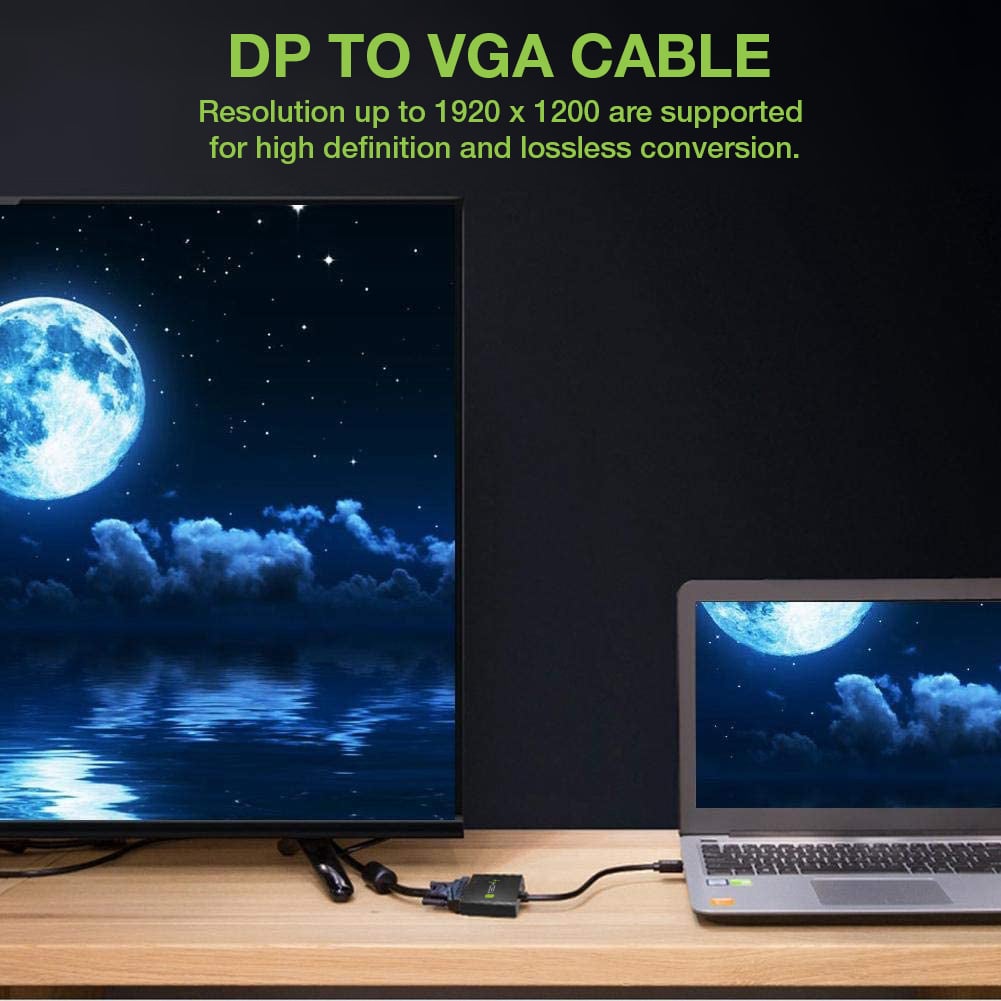 Convertitore da DisplayPort v1.2 a VGA 15 cm - Miniatura 8