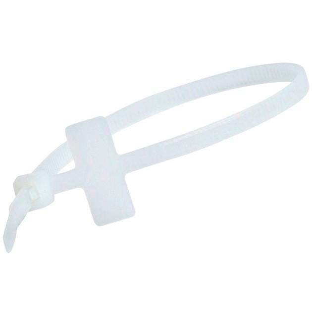 Fascette Fermacavi 100x2,5mm con Targhetta 25x8mm 100 pz Bianco - Miniatura 8