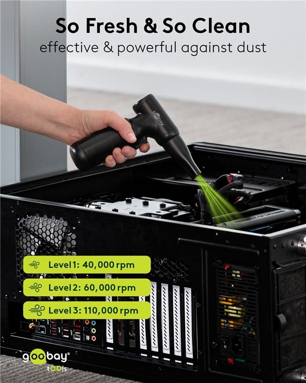 Set Soffiatore Rimuovi Polvere Advanced a Batteria Senza Fili - Miniatura 8