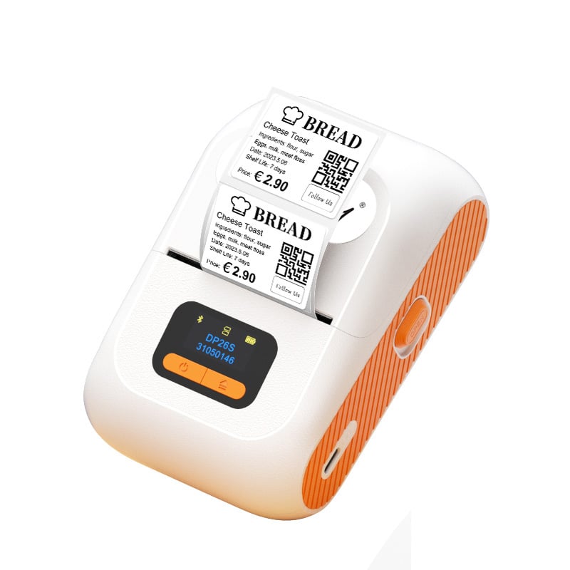 Mini Etichettatrice Stampante Termica Bluetooth C/Display Portatile Ricarica USB-C™ - Miniatura 8