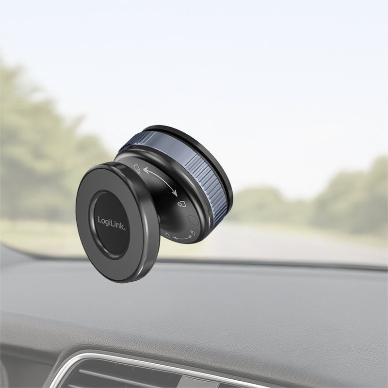 Supporto Magnetico per Smartphone con Chiusura a Rotazione e Ventosa, Nero/Bronzo - Miniatura 8
