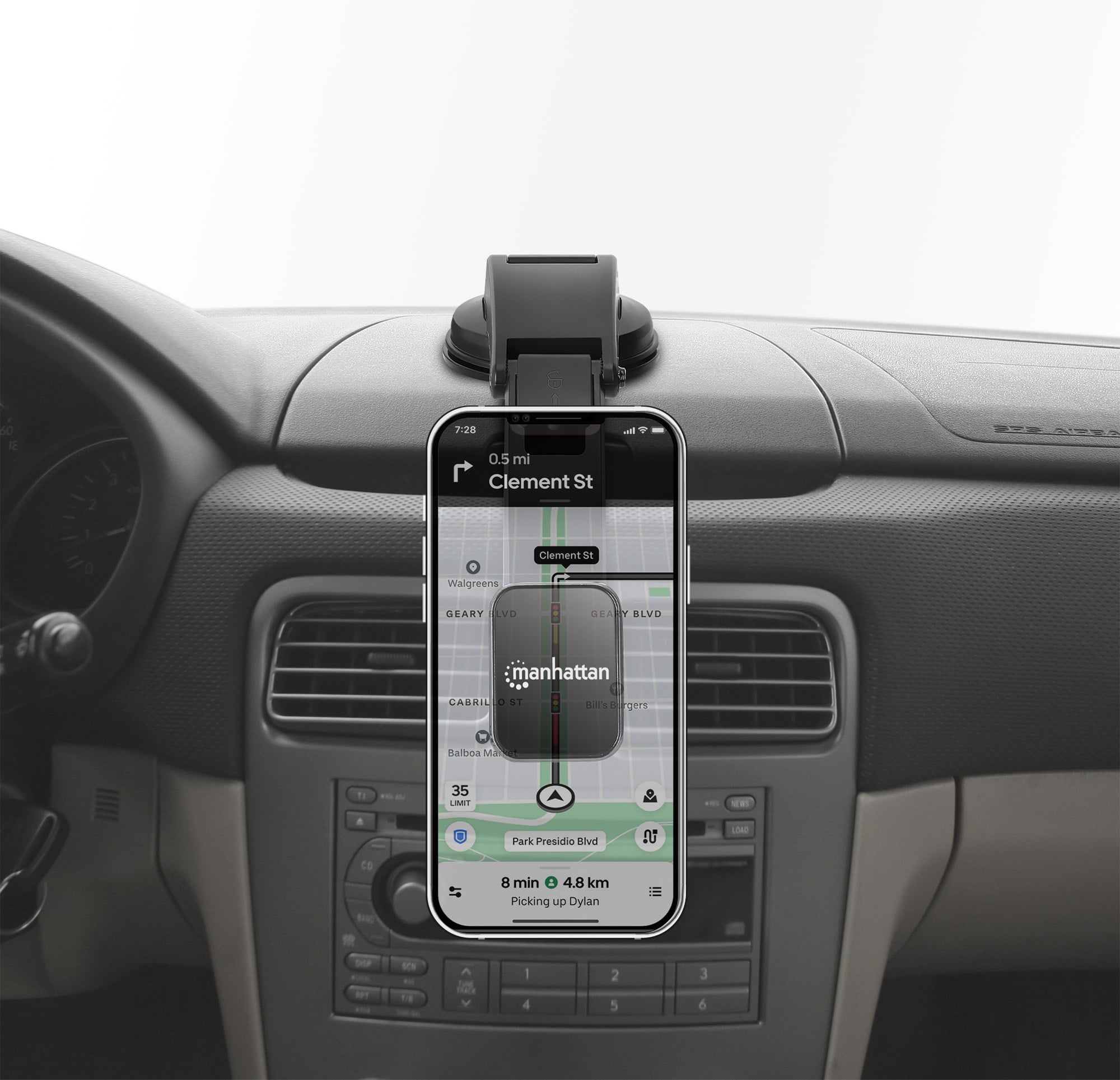 Stand Smartphone da Cruscotto dell'auto con Supporto Magnetico - Miniatura 8