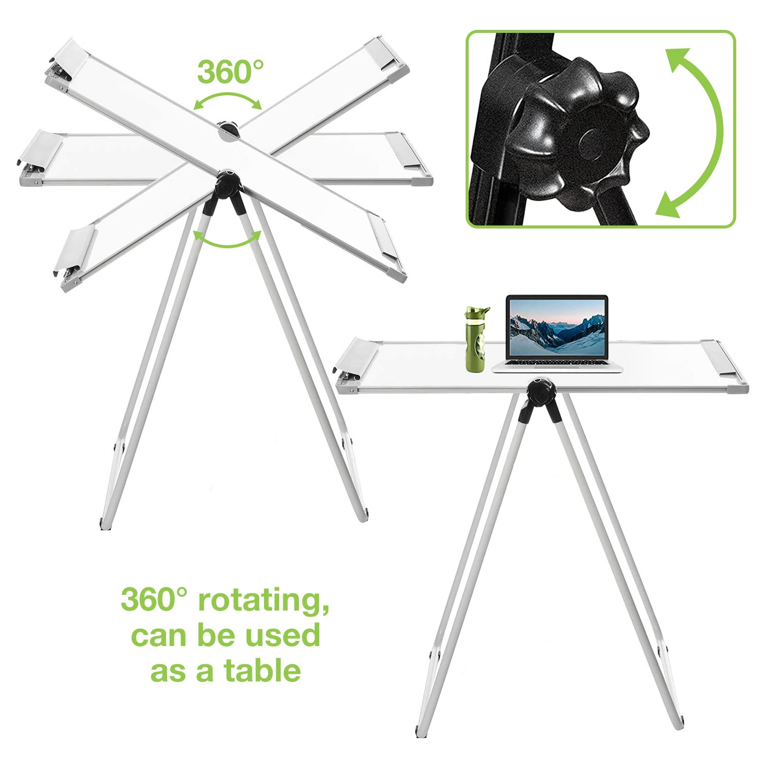 Lavagna Magnetica Bifacciale Flipchart Portatile 70x100 cm con Supporto - Miniatura 8