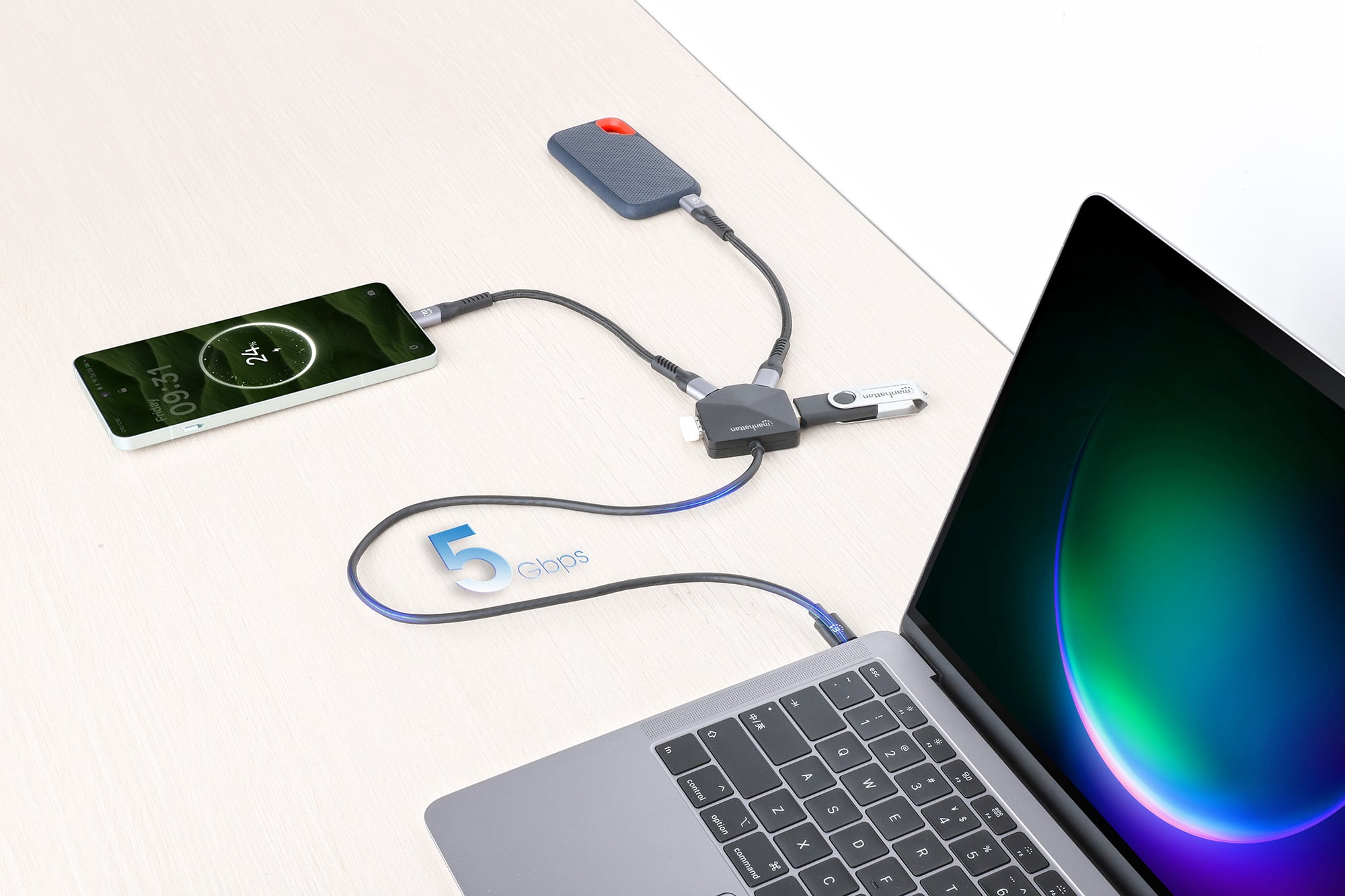 Hub USB 3.2 2x USB-A e 2x USB-C™ - Miniatura 8