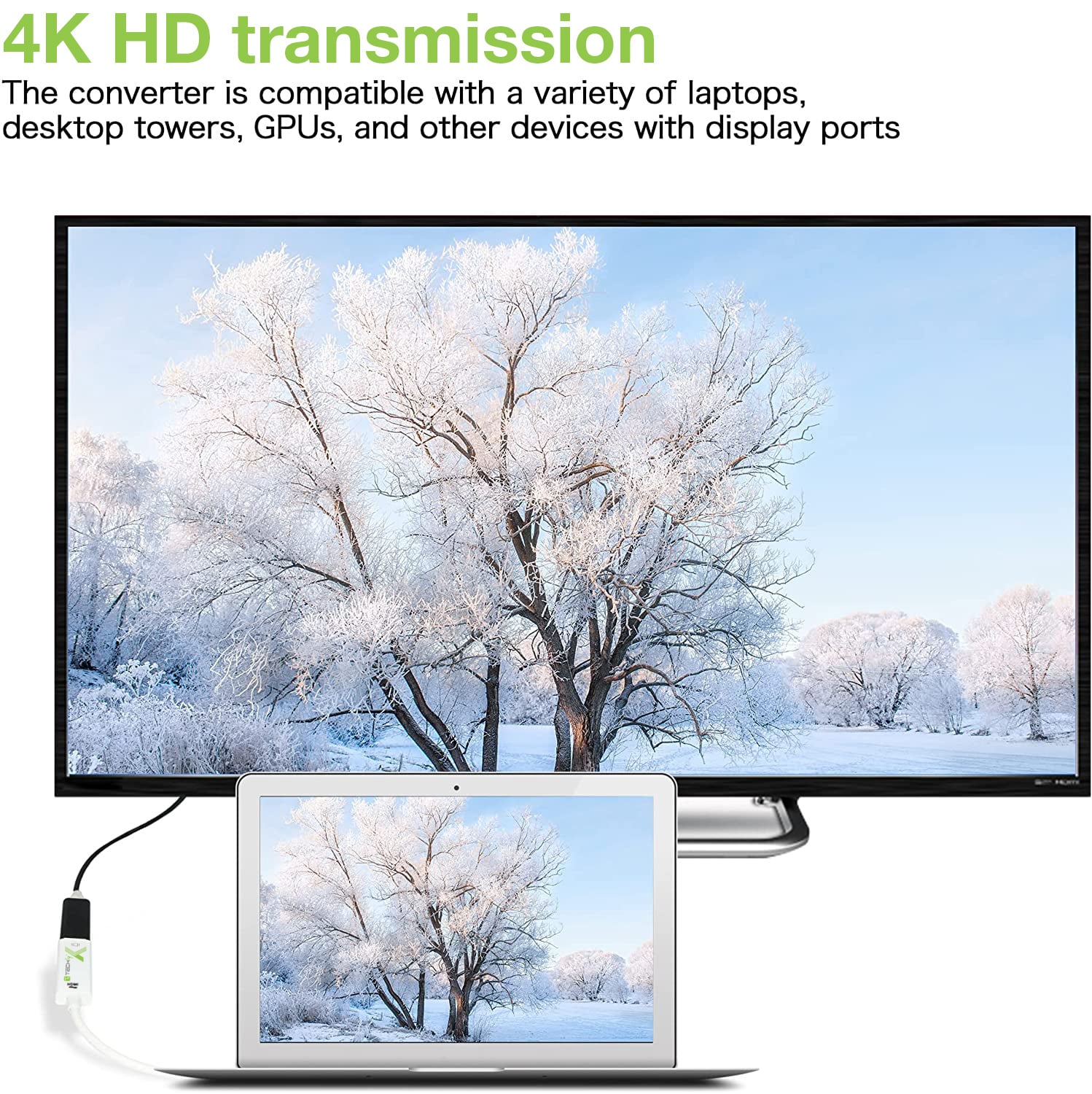 Adattatore Passivo DisplayPort Maschio a HDMI Femmina 4K 60Hz - Miniatura 8