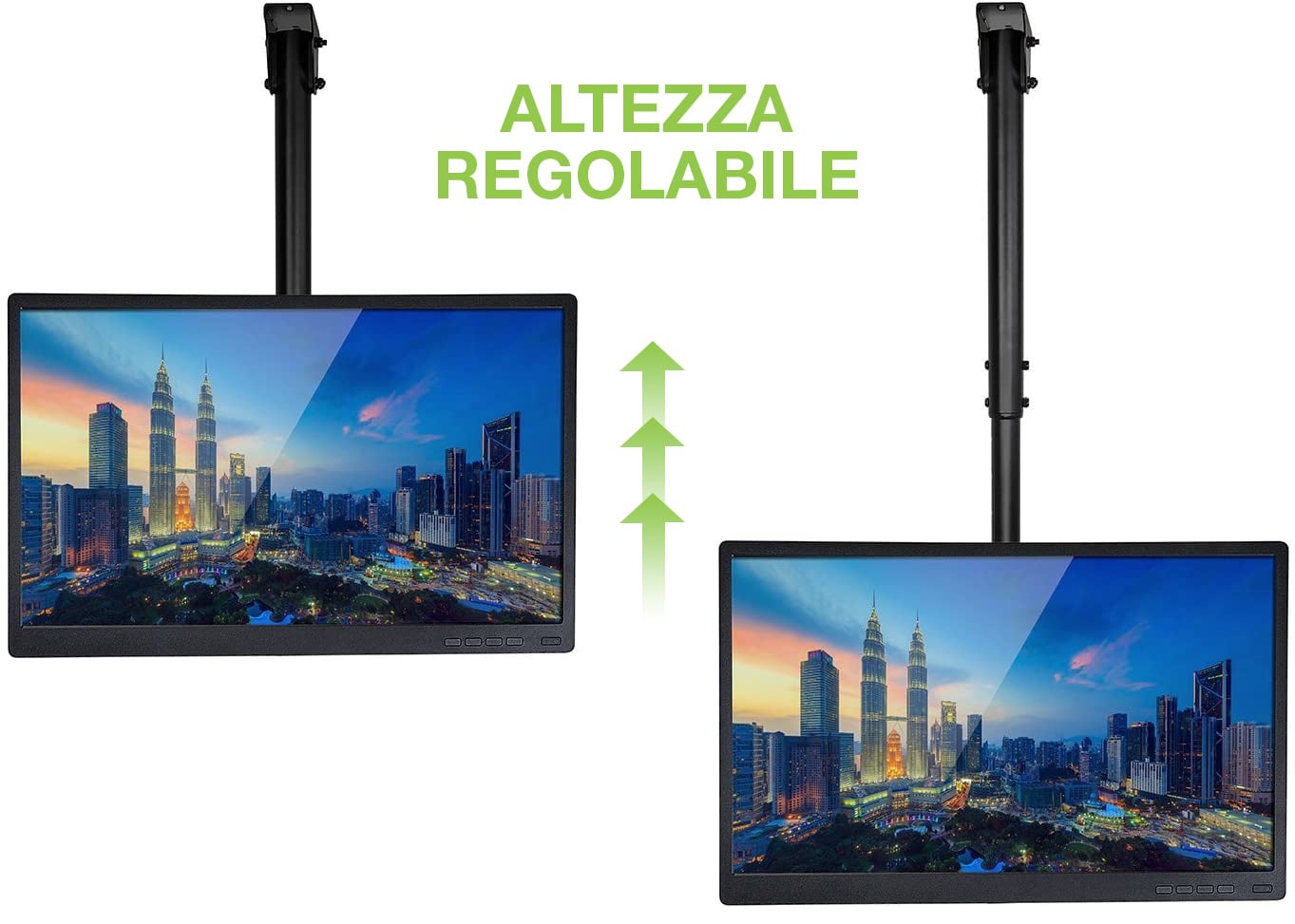 Supporto Telescopico a Soffitto fino a 1,6m per TV LED LCD 23-42'' - Miniatura 8