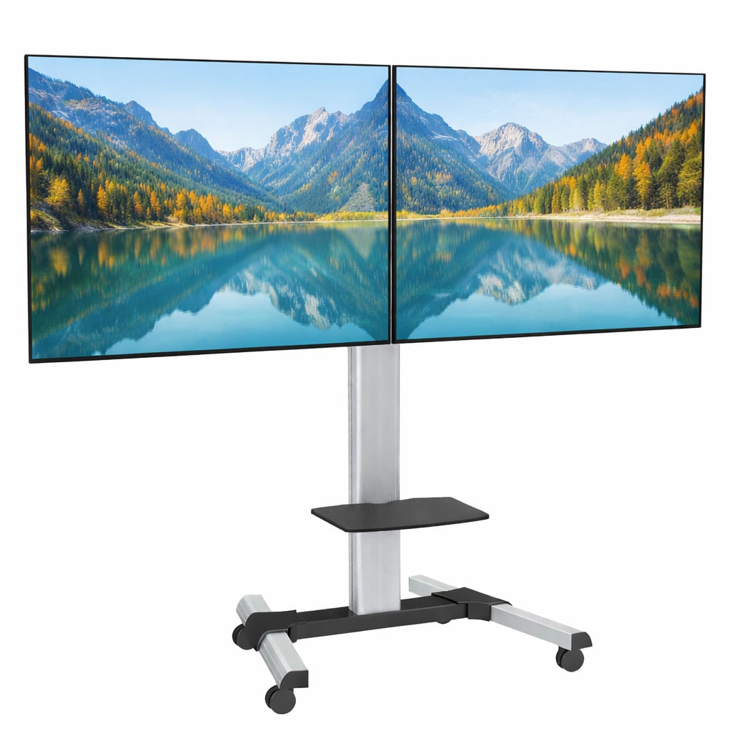 Supporto a Pavimento per 2 TV LED/LCD 25-55'' per Video Wall - Miniatura 8