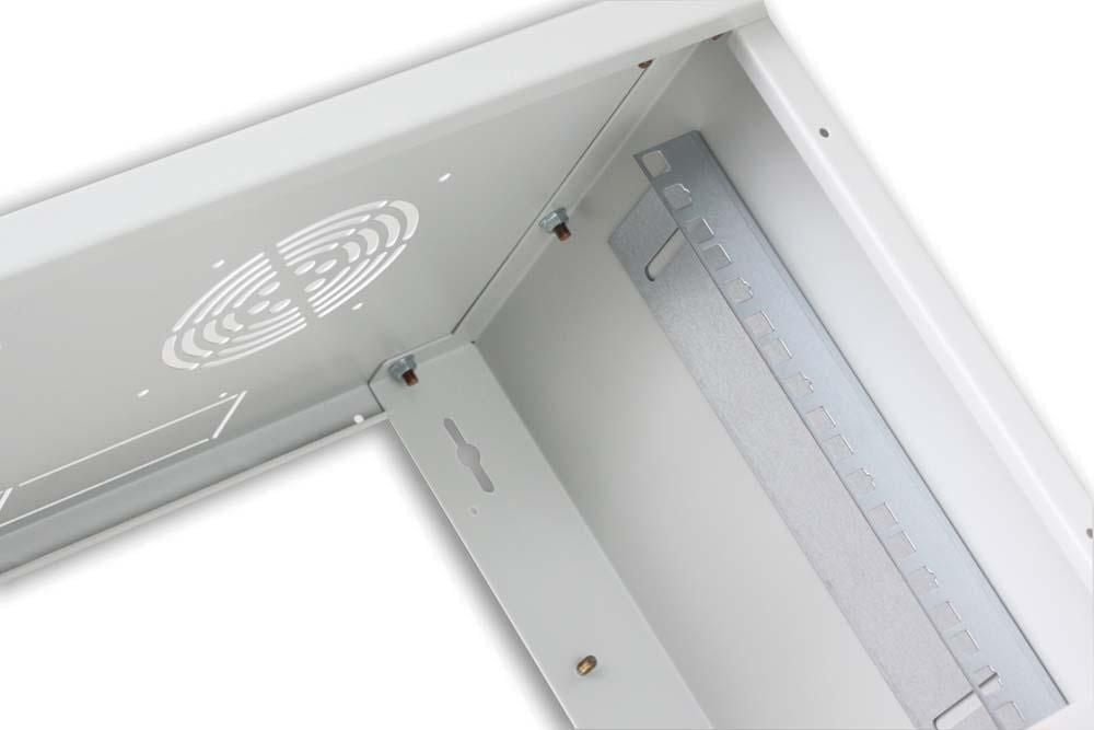 Armadio Rack 19'' a muro 16 unità prof. 400 Grigio Assemblato - Miniatura 8