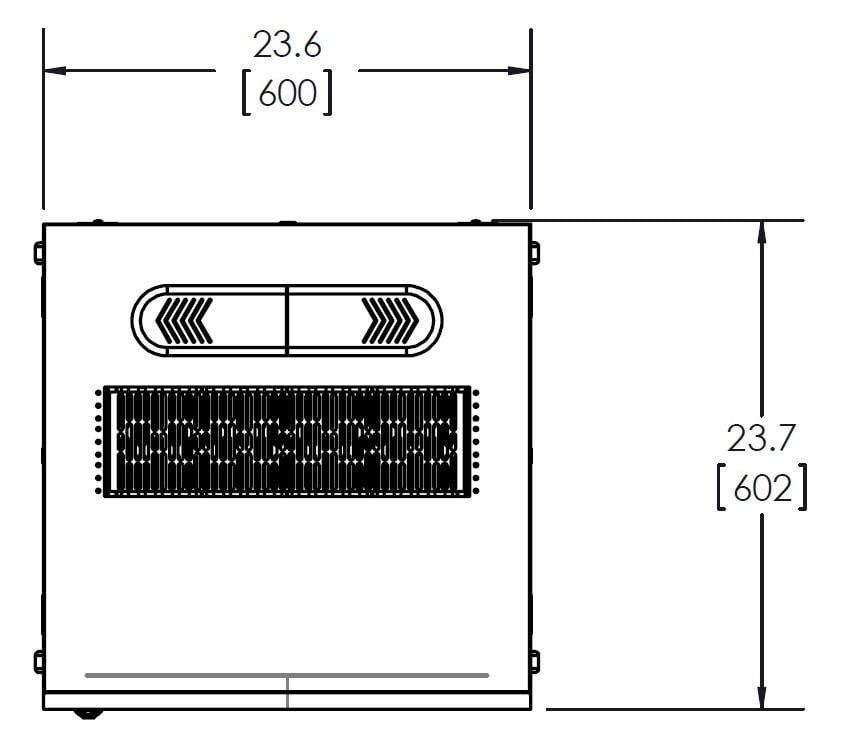 Armadio Rack 19'' 600x600 27U per Audio Video Nero - Miniatura 8