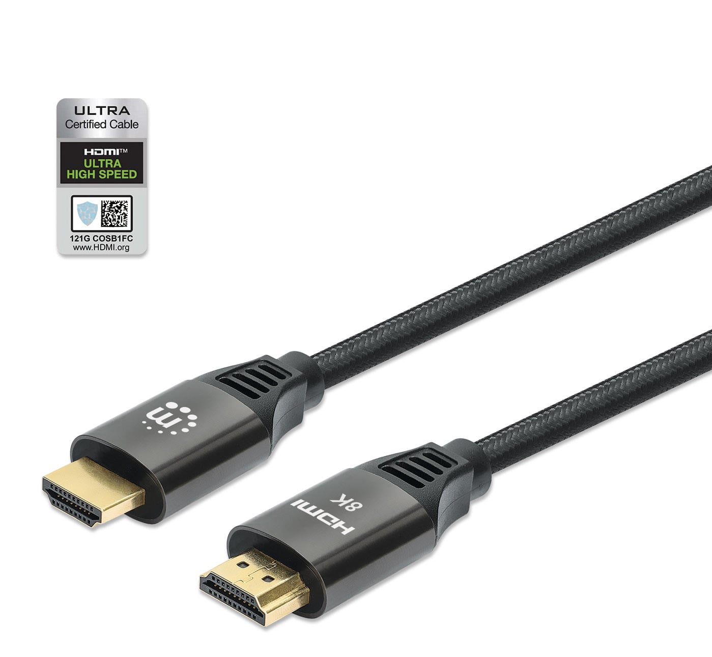 Cavo HDMI con Ethernet ad Altissima Velocità Certificato 8K@60Hz eARC 1m - Immagine 1