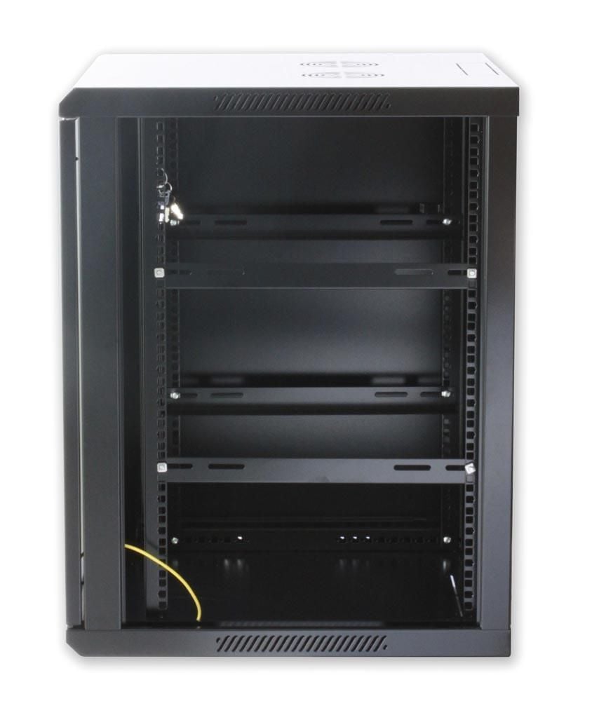 Armadio Rack 19'' a muro 20 unità sezione unica prof. 450mm Nero - Miniatura 9
