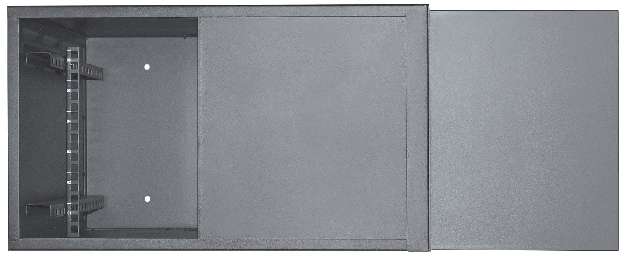 Armadio Rack 19'' a muro 6unità con serratura di sicurezza - Miniatura 9