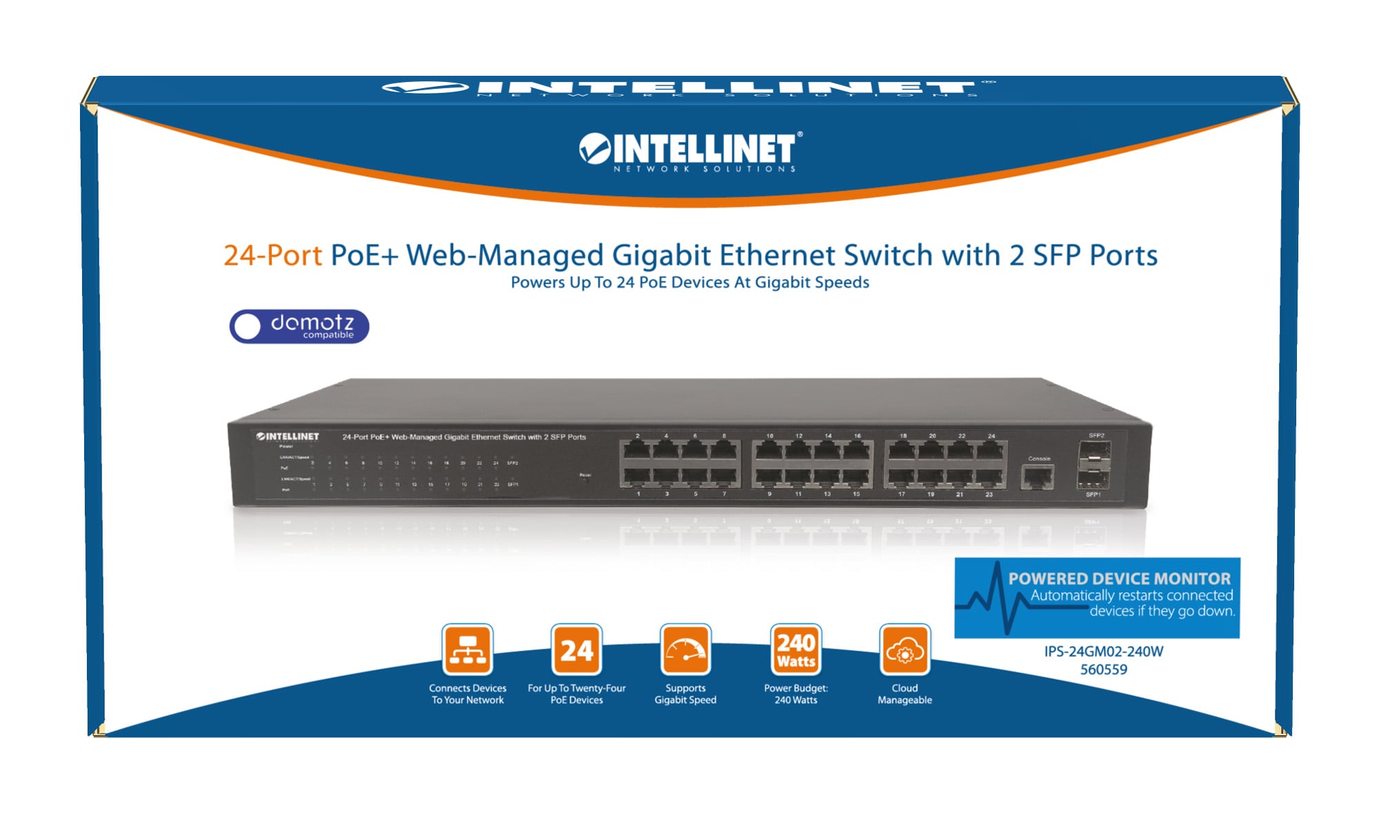 Switch 24 Porte PoE Web-Managed Gigabit Ethernet con 2 Porte SFP - Miniatura 9