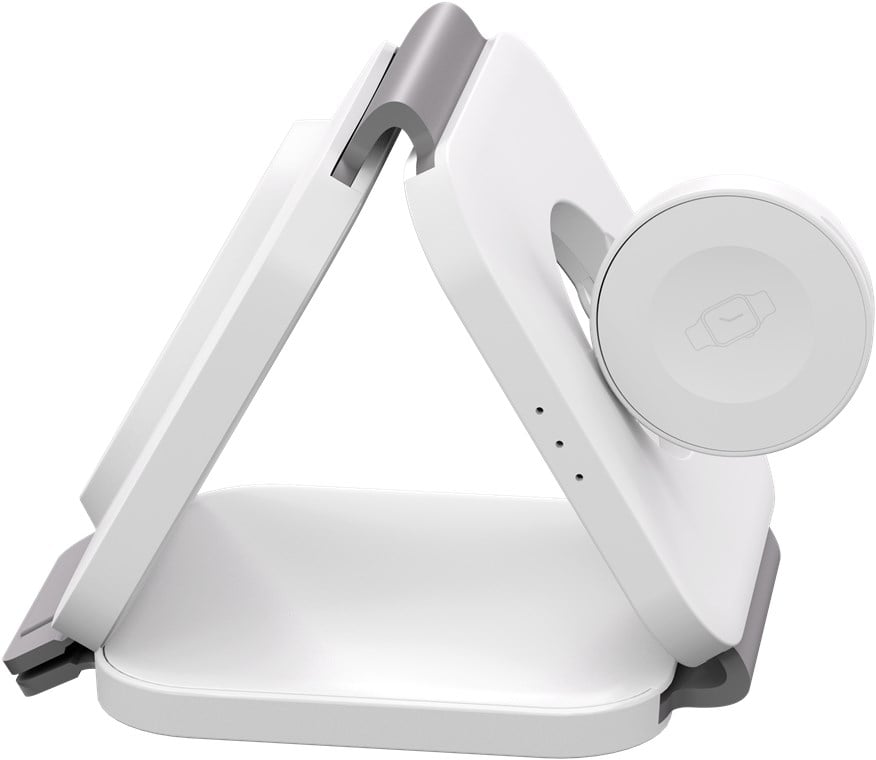 Caricatore Qi Wireless Caricabatterie 3in1 Stazione di Ricarica Pieghevole 15W - Miniatura 9