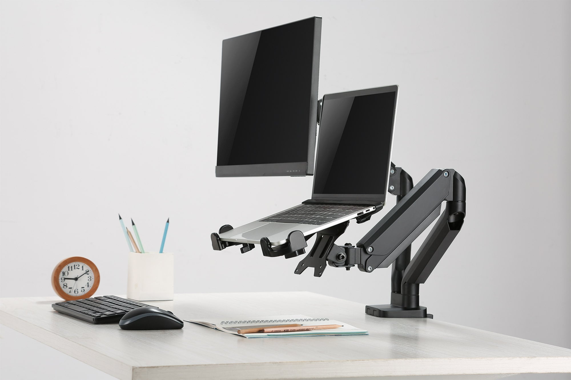 Supporto Laptop Regolabile con Montaggio VESA per Adattamento a Staffa - Miniatura 9