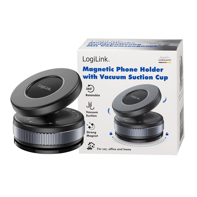 Supporto Magnetico per Smartphone con Chiusura a Rotazione e Ventosa, Nero/Bronzo - Miniatura 9