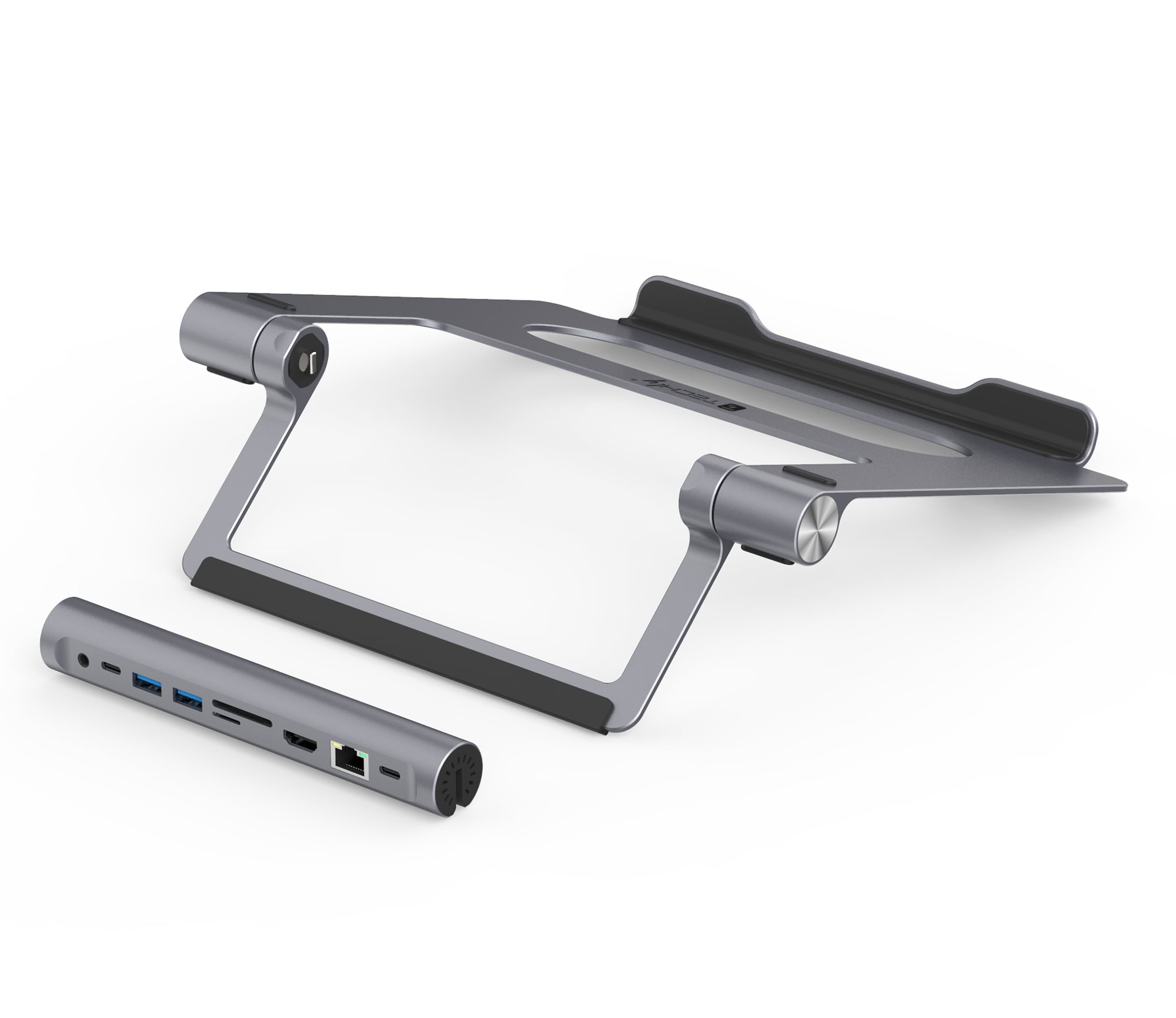 Docking Station USB-C™ 9 in 1 Hub USB3.1 Stand per Notebook Pieghevole - Miniatura 9