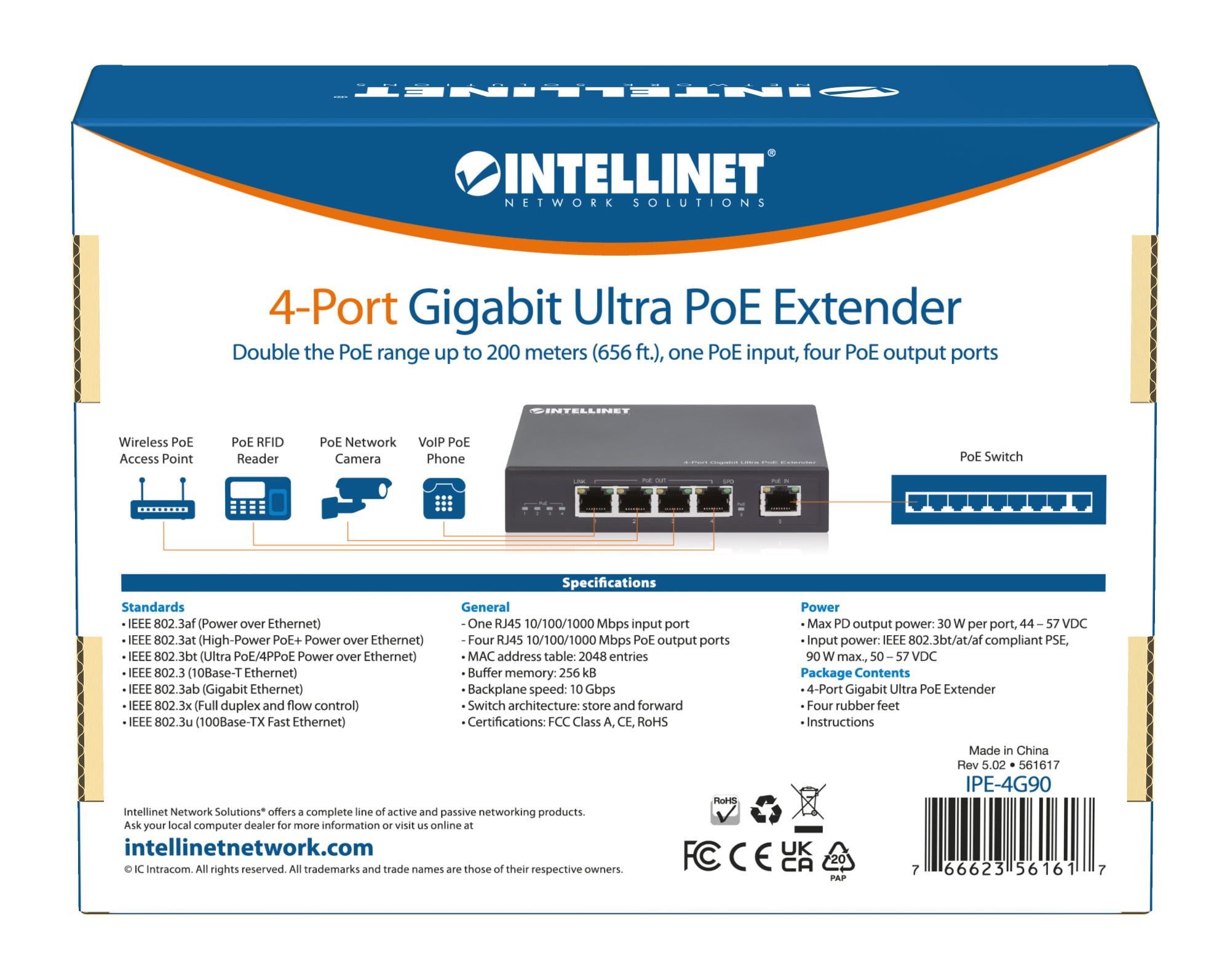 Ultra PoE Extender Gigabit 4 porte - Miniatura 9