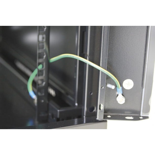 Armadio Rack 19'' a muro 9 unità sezione unica prof. 600mm Nero - Miniatura 9