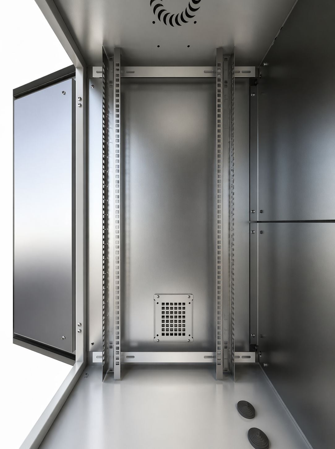 Armadio Rack 19'' Fissaggio a Palo 12U IP66 Porta Cieca Prof. 400 mm Grigio - Miniatura 10