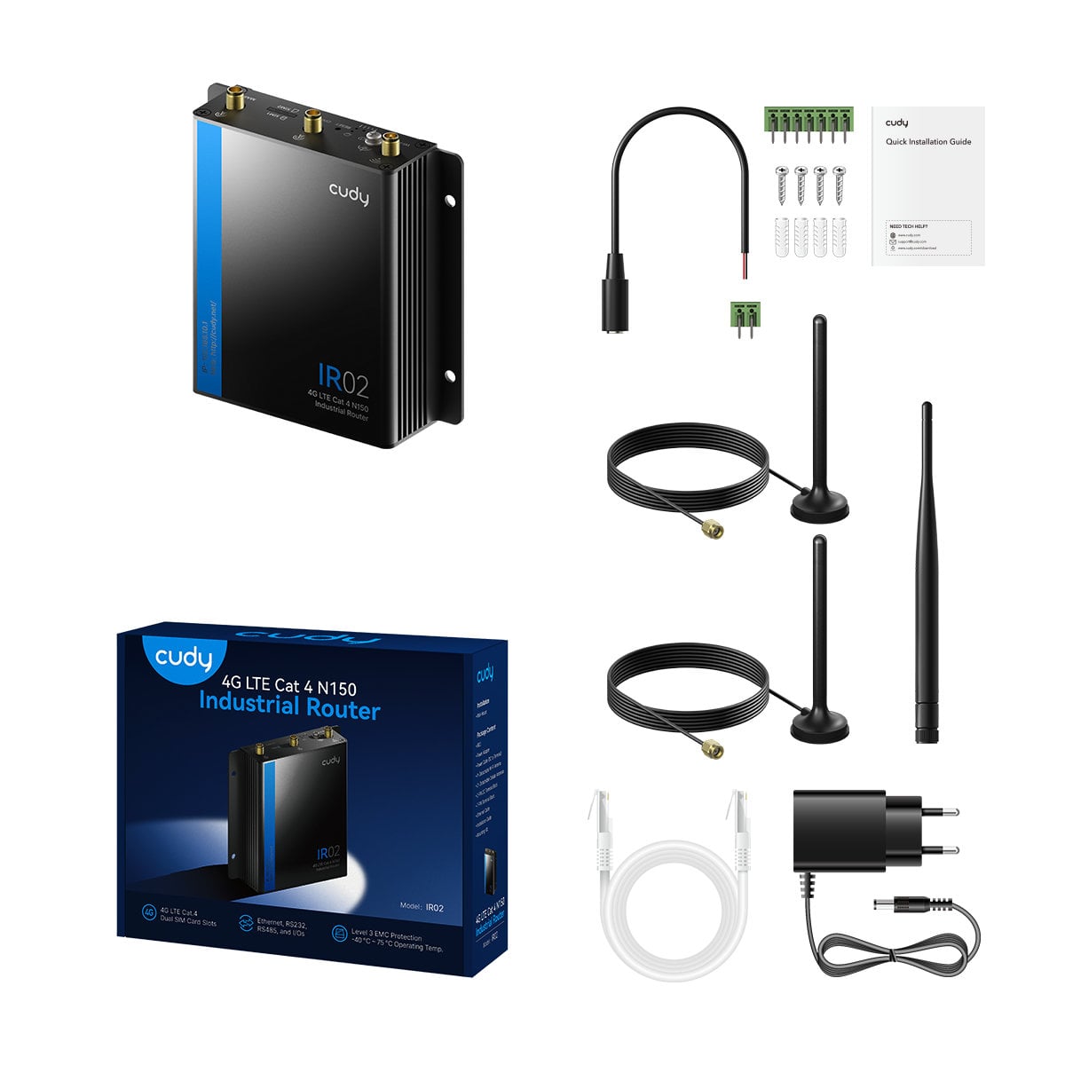 Router Wi-Fi Industriale 4G LTE con Sim Cat 4 N150, IR02 - Miniatura 10