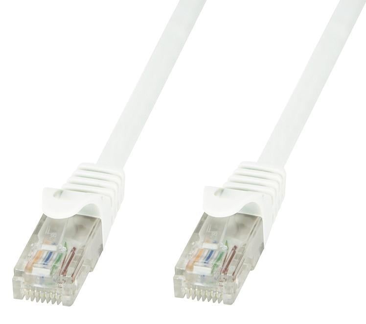 Cavo di rete Patch in CCA Cat.6 Bianco UTP 7,5m